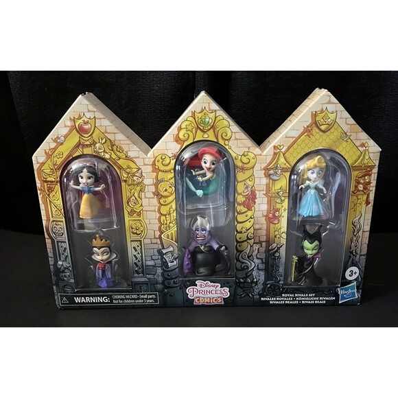 Disney Princess Comics Royal Rivals 6 Piece Figurine Set Hasbro 3+ - Picture 1 of 3
